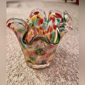 Zorza Glass Poland Art Vase